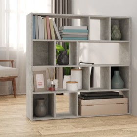 Estantería/divisor de espacios gris hormigón 105x24x102 cm de vidaXL, Divisores de ambientes - Ref: Foro24-823249, Precio: 75...
