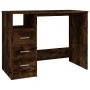 Escritorio con cajones contrachapada roble ahumado 102x50x76 cm de vidaXL, Escritorios - Ref: Foro24-823037, Precio: 84,29 €,...