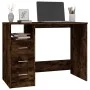 Escritorio con cajones contrachapada roble ahumado 102x50x76 cm de vidaXL, Escritorios - Ref: Foro24-823037, Precio: 84,29 €,...
