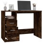 Escritorio con cajones contrachapada roble ahumado 102x50x76 cm de vidaXL, Escritorios - Ref: Foro24-823037, Precio: 85,80 €,...