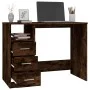 Escritorio con cajones contrachapada roble ahumado 102x50x76 cm de vidaXL, Escritorios - Ref: Foro24-823037, Precio: 84,29 €,...