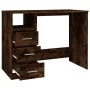 Escritorio con cajones contrachapada roble ahumado 102x50x76 cm de vidaXL, Escritorios - Ref: Foro24-823037, Precio: 84,29 €,...
