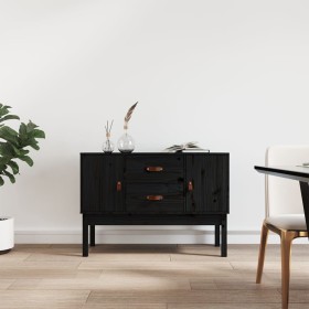 Aparador madera maciza de pino negro 110x40x78 cm de vidaXL, Aparadores - Ref: Foro24-823528, Precio: 106,64 €, Descuento: %