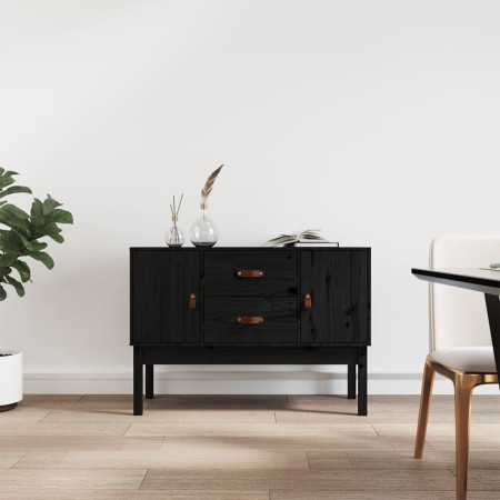 Aparador madera maciza de pino negro 110x40x78 cm de vidaXL, Aparadores - Ref: Foro24-823528, Precio: 106,64 €, Descuento: %