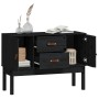 Aparador madera maciza de pino negro 110x40x78 cm de vidaXL, Aparadores - Ref: Foro24-823528, Precio: 106,64 €, Descuento: %