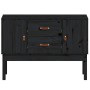 Aparador madera maciza de pino negro 110x40x78 cm de vidaXL, Aparadores - Ref: Foro24-823528, Precio: 106,64 €, Descuento: %