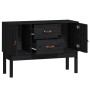Aparador madera maciza de pino negro 110x40x78 cm de vidaXL, Aparadores - Ref: Foro24-823528, Precio: 106,64 €, Descuento: %