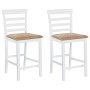 Taburetes de cocina 2 unidades tela blanco de vidaXL, Taburetes de cocina - Ref: Foro24-241702, Precio: 167,11 €, Descuento: %