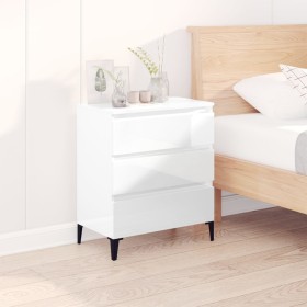 Aparador de madera contrachapada blanco brillante 60x35x70 cm de vidaXL, Aparadores - Ref: Foro24-823050, Precio: 60,38 €, De...