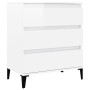 Aparador de madera contrachapada blanco brillante 60x35x70 cm de vidaXL, Aparadores - Ref: Foro24-823050, Precio: 60,38 €, De...