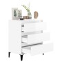 Aparador de madera contrachapada blanco brillante 60x35x70 cm de vidaXL, Aparadores - Ref: Foro24-823050, Precio: 60,38 €, De...
