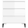 Aparador de madera contrachapada blanco brillante 60x35x70 cm de vidaXL, Aparadores - Ref: Foro24-823050, Precio: 60,38 €, De...