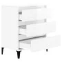 Hochglanzweißes Sperrholz-Sideboard 60x35x70 cm von vidaXL, Sideboards - Ref: Foro24-823050, Preis: 59,74 €, Rabatt: %