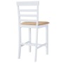 Taburetes de cocina 2 unidades tela blanco de vidaXL, Taburetes de cocina - Ref: Foro24-241702, Precio: 167,11 €, Descuento: %