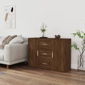 Brown oak plywood sideboard 91x29.5x65 cm by vidaXL, Sideboards - Ref: Foro24-823349, Price: 89,02 €, Discount: %