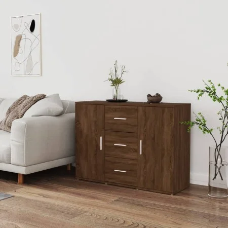 Aparador de madera contrachapada roble marrón 91x29,5x65 cm de vidaXL, Aparadores - Ref: Foro24-823349, Precio: 89,02 €, Desc...