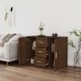 Aparador de madera contrachapada roble marrón 91x29,5x65 cm de vidaXL, Aparadores - Ref: Foro24-823349, Precio: 89,02 €, Desc...