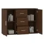 Aparador de madera contrachapada roble marrón 91x29,5x65 cm de vidaXL, Aparadores - Ref: Foro24-823349, Precio: 89,02 €, Desc...