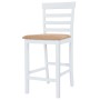Taburetes de cocina 2 unidades tela blanco de vidaXL, Taburetes de cocina - Ref: Foro24-241702, Precio: 167,11 €, Descuento: %