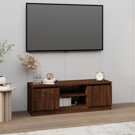 Mueble de TV con puerta roble marrón 102x30x36 cm de vidaXL, Muebles TV - Ref: Foro24-823357, Precio: 55,56 €, Descuento: %