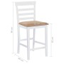 Taburetes de cocina 2 unidades tela blanco de vidaXL, Taburetes de cocina - Ref: Foro24-241702, Precio: 167,11 €, Descuento: %