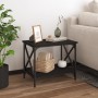 Mesa auxiliar de madera contrachapada negro 55x38x45 cm en Mesas de centro | Comprar online en Foru.es