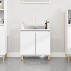 Armario para lavabo madera contrachapada blanco 58x33x60 cm de vidaXL, Tocadores de baño - Ref: Foro24-821252, Precio: 51,79 ...