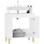 Armario para lavabo madera contrachapada blanco 58x33x60 cm de vidaXL, Tocadores de baño - Ref: Foro24-821252, Precio: 51,79 ...