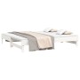 Sofá cama extraíble madera maciza de pino blanco 2x(80x200) cm de vidaXL, Camas y somieres - Ref: Foro24-823385, Precio: 185,...