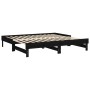 Sofá cama extraíble madera maciza de pino negro 2x(90x190) cm de vidaXL, Camas y somieres - Ref: Foro24-823393, Precio: 165,0...