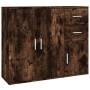 Aparador madera contrachapada roble ahumado 91x29,5x75 cm de vidaXL, Aparadores - Ref: Foro24-823274, Precio: 83,60 €, Descue...