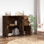 Aparador madera contrachapada roble ahumado 91x29,5x75 cm de vidaXL, Aparadores - Ref: Foro24-823274, Precio: 83,60 €, Descue...
