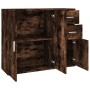 Aparador madera contrachapada roble ahumado 91x29,5x75 cm de vidaXL, Aparadores - Ref: Foro24-823274, Precio: 83,60 €, Descue...