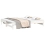 Sofá cama extraíble madera maciza de pino blanco 2x(100x200) cm de vidaXL, Camas y somieres - Ref: Foro24-823375, Precio: 250...