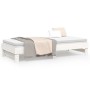 Sofá cama extraíble madera maciza de pino blanco 2x(100x200) cm de vidaXL, Camas y somieres - Ref: Foro24-823375, Precio: 250...