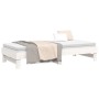 Sofá cama extraíble madera maciza de pino blanco 2x(100x200) cm de vidaXL, Camas y somieres - Ref: Foro24-823375, Precio: 250...