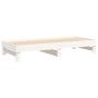 Sofá cama extraíble madera maciza de pino blanco 2x(100x200) cm de vidaXL, Camas y somieres - Ref: Foro24-823375, Precio: 250...