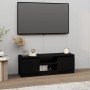 Mueble de TV con puerta negro 102x30x36 cm en Muebles TV | Comprar online en Foru.es