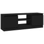 Mueble de TV con puerta negro 102x30x36 cm en Muebles TV | Comprar online en Foru.es