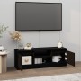 Mueble de TV con puerta negro 102x30x36 cm en Muebles TV | Comprar online en Foru.es