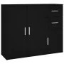 Aparador de madera contrachapada negro 91x29,5x75 cm de vidaXL, Aparadores - Ref: Foro24-823270, Precio: 80,50 €, Descuento: %