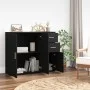 Aparador de madera contrachapada negro 91x29,5x75 cm de vidaXL, Aparadores - Ref: Foro24-823270, Precio: 80,50 €, Descuento: %