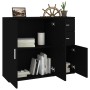 Aparador de madera contrachapada negro 91x29,5x75 cm de vidaXL, Aparadores - Ref: Foro24-823270, Precio: 83,03 €, Descuento: %