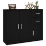 Aparador de madera contrachapada negro 91x29,5x75 cm de vidaXL, Aparadores - Ref: Foro24-823270, Precio: 83,03 €, Descuento: %