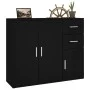 Aparador de madera contrachapada negro 91x29,5x75 cm de vidaXL, Aparadores - Ref: Foro24-823270, Precio: 80,50 €, Descuento: %