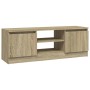 Mueble de TV con puerta roble Sonoma 102x30x36 cm en Muebles TV | Comprar online en Foru.es