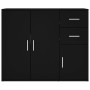 Aparador de madera contrachapada negro 91x29,5x75 cm de vidaXL, Aparadores - Ref: Foro24-823270, Precio: 83,03 €, Descuento: %