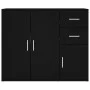 Aparador de madera contrachapada negro 91x29,5x75 cm de vidaXL, Aparadores - Ref: Foro24-823270, Precio: 80,50 €, Descuento: %