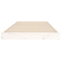 Estructura de cama madera maciza de pino blanco 75x190 cm de vidaXL, Camas y somieres - Ref: Foro24-823485, Precio: 57,63 €, ...