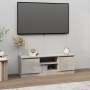 Mueble de TV con puerta gris hormigón 102x30x36 cm en Muebles TV | Comprar online en Foru.es